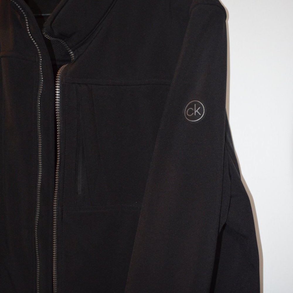 Calvin Klein Water Resistant Breathable 4 Way Stretch Coat Black Men L - Picture 6 of 6